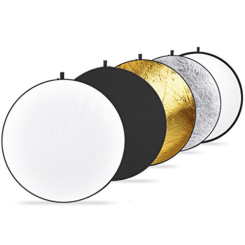 Neewer Fotografische Beleuchtung Reflektor Disc mit Bag – durchscheinend, Silber, Gold, weiß, und Schwarz – 109 cm von NEEWER