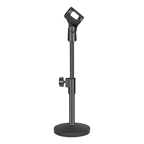 Neewer stabiler Tisch Mikrofonständer mit schwarzer Eisenbasis Mikrofonklemme und 5/8" Außen- bis 3/8" Innenschraube für blauen Yeti-Schneeball-Funken und anderes Mikrofon von NEEWER