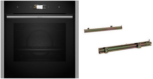 BMK6470CS Einbaubackofen bestehend aus B64CS71N0 + Z1608CX0 edelstahl / A+ von NEFF