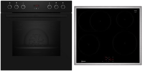 EX4IB0 Herdset mit Induktionskochfeld bestehend aus E1CCD2AK4 + M56SBF1L0 schwarz / A+ von NEFF