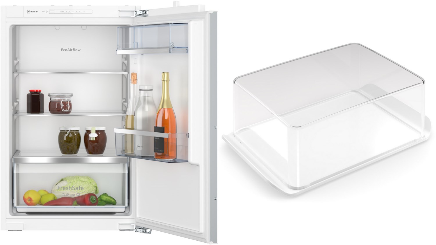 KMKL88F1 Einbau-Kühlschrank bestehend aus KI1212FE0 + KSGG0MZ0 weiß / E von NEFF