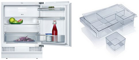 KUMK82GF Unterbau-Kühlschrank mit Gefrierfach bestehend aus K4336XFF0 + KS1870Z0 weiß / F von NEFF
