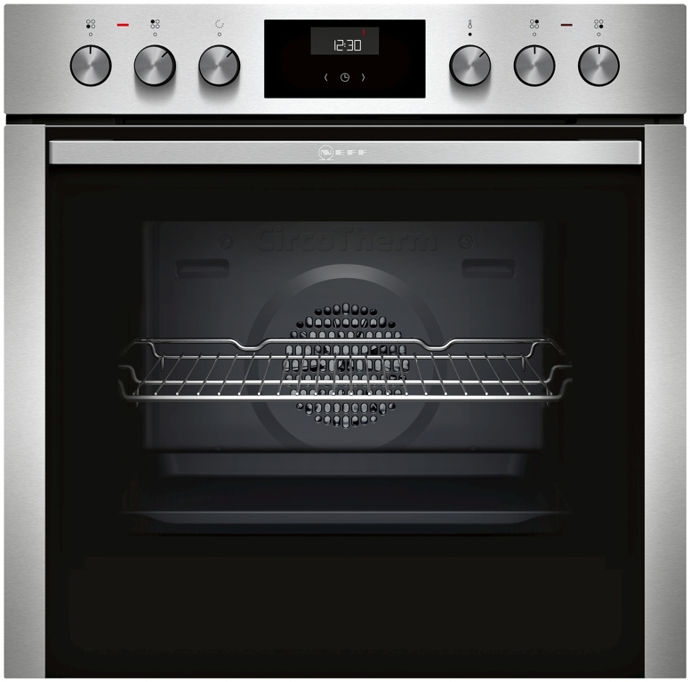 Neff N50 Einbau-Herd E1CCE4AN1 71l, CircoTherm, LCD-Display, Edelstahl Neff N50 Einbau-Herd E1CCE4AN1 71l, CircoTherm, LCD-Display, Edelstahl von NEFF