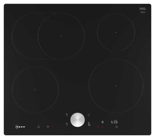 Neff T56PTF1L0 Induktionskochfeld flächenbündig, 60 cm, Twist Pad von NEFF