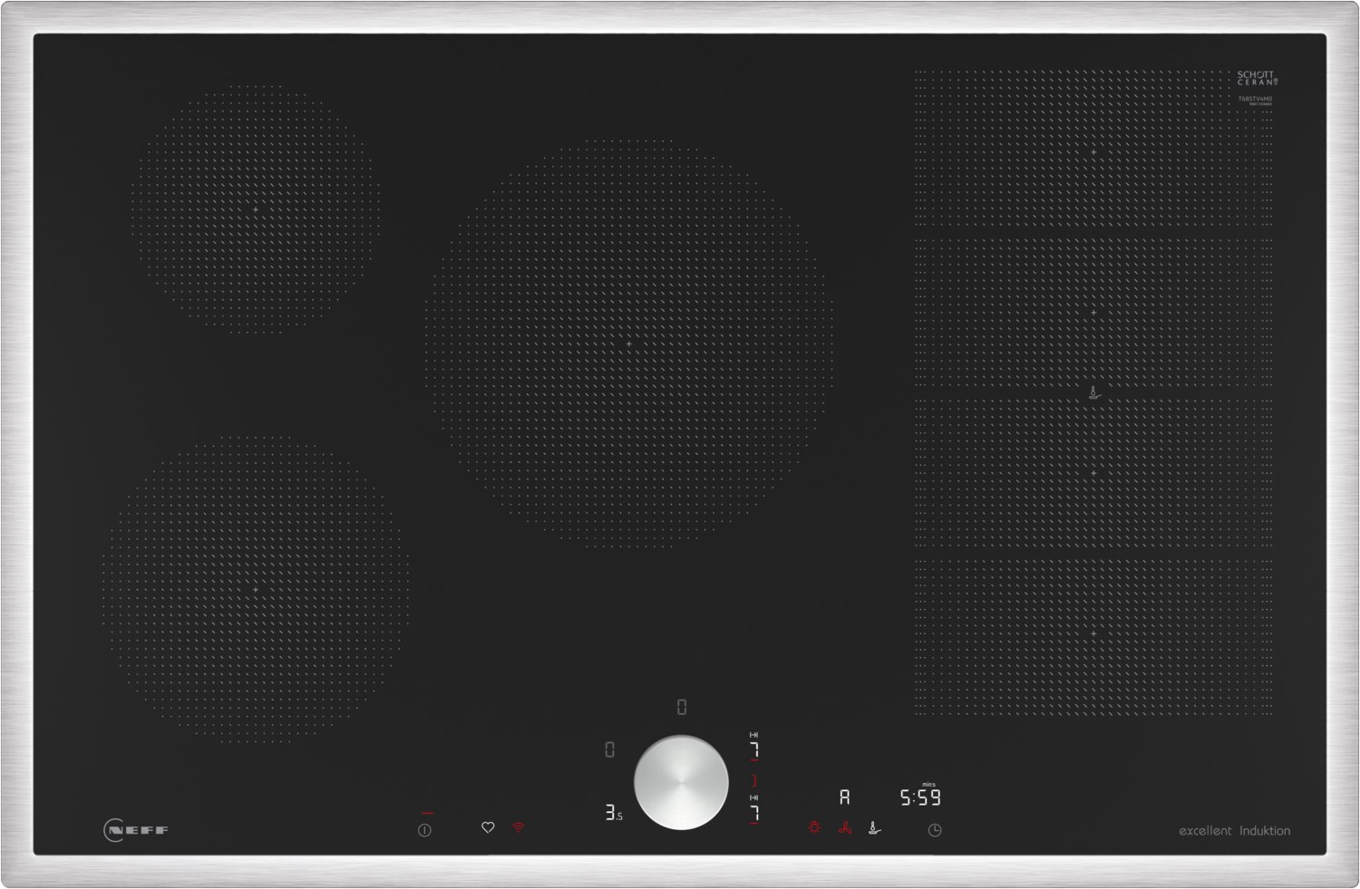T68STV4M0 Autark-Induktionskochfeld schwarz von NEFF