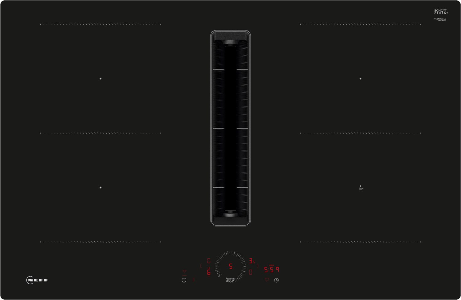 V58NHQ4L0 Autark-Induktionsfeld mit Dunstabzug rahmenlos / B von NEFF