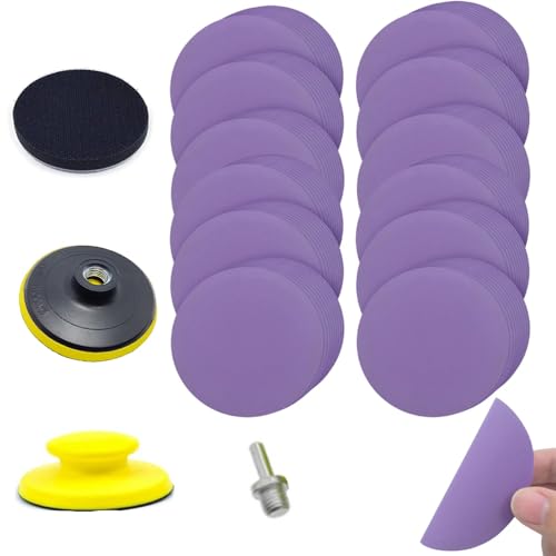 NEFLUM 124 Stcs 6 Zoll Nass Trockensandpapiersammlung Hakenschleife Für Intensive Schleifaufgaben Mit Polierpolstern Und Interfacepad,60 von NEFLUM