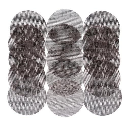 NEFLUM 20pcs 2 Zoll 50 Mm Mesh Sandpapier Hakenschleife Schleifenscheibenstaub Freies Schleifen Für Trockenbauholzschleifen,320 von NEFLUM