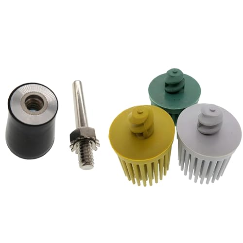 NEFLUM 3pcs Schleifborstenscheibe 2 Zoll 50 Mm, Mit Backerhalter 1/4 Zoll Schaft Für Metallabende Polierreinsrostentfernung von NEFLUM