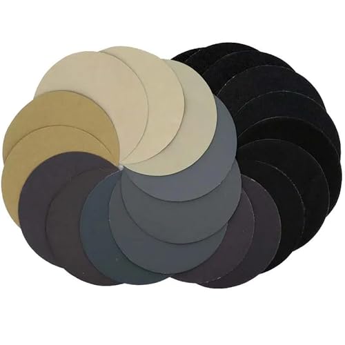 NEFLUM 5 Zoll 125 Mm Wasserdichtes Sandpapierkit 50 Stcs Hakenschleife Schleifscheiben Siliziumkood,7000 NEFLUM 5 Zoll 125 Mm Wasserdichtes Sandpapierkit 50 Stcs Hakenschleife Schleifscheiben Siliziumkood,7000 von NEFLUM