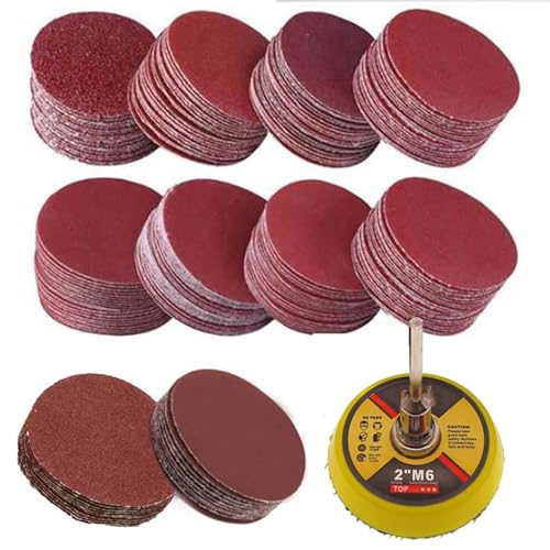 NEFLUM 52/102pcs 2 Zoll Rote Schleifscheiben-Pad-Kit 60-2000 Körnchen Für Bohrmäppchen-Drehwerkzeuge Und Holzmetallwand,2 Zoll 52 PCs NEFLUM 52/102pcs 2 Zoll Rote Schleifscheiben-Pad-Kit 60-2000 Körnchen Für Bohrmäppchen-Drehwerkzeuge Und Holzmetallwand,2 Zoll 52 PCs von NEFLUM