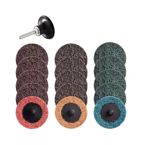 NEFLUM 76 PCs 2 Zoll Nylon Schnellwechsel Schleifscheiben -Kit Mit 2pcs 1/4 "Halter Sterben Mühle Oberflächenkonditionierung Burr Rost Remova,2 Zoll 60 PCs von NEFLUM