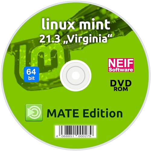 Linux Mint 21.3 "Virginia" MATE Edition auf DVD von NEIF Software