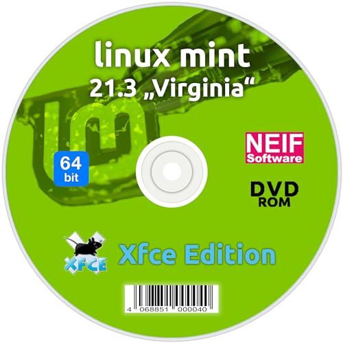 Linux Mint 21.3 "Virginia" Xfce Edition auf DVD von NEIF Software