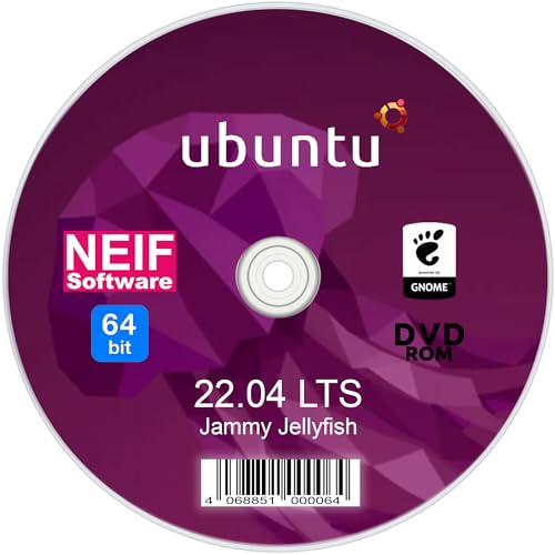 Linux Ubuntu 22.04 "Jammy Jellyfish" auf DVD (64 Bit) von NEIF Software