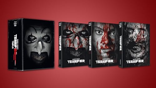 Terrifier 1-3 Box - 4k UHD / DVD / Blu-ray 3x Mediabook im Schuber - Komplett Uncut - Terrifier 1-3 Box - 4k UHD / DVD / Blu-ray 3x Mediabook im Schuber - Komplett Uncut - von NEIN