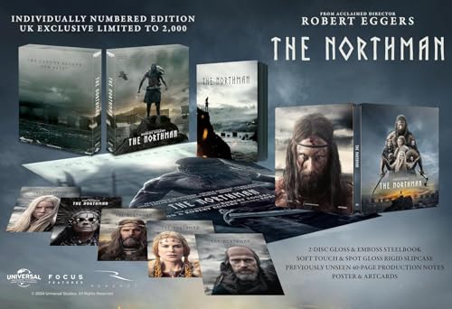 The Northman - Exklusiv Limited Collector's 4K UHD Edition inkl. geprägtem Steelbook Full-Slip, Booklet, Art-Cards, Poster + Blu-ray + Dolby Atmos in Deutsch, Englisch von NEIN