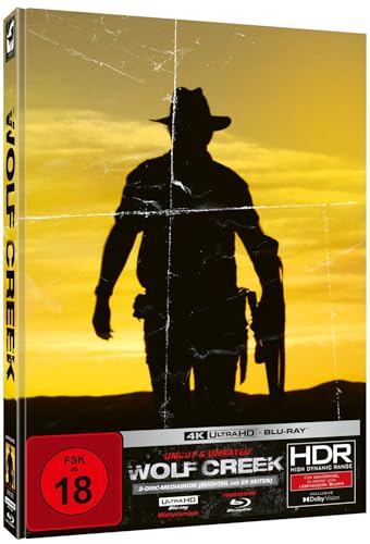 Wolf Creek - 2-Disc Unrated Mediabook (4K Ultra HD Blu-ray + Blu-ray) - Limited - Deutsch und Englisch mit Dolby Atmos, DTS 5.1, DTS 2.0 - Weltweit Exklusiv von NEIN