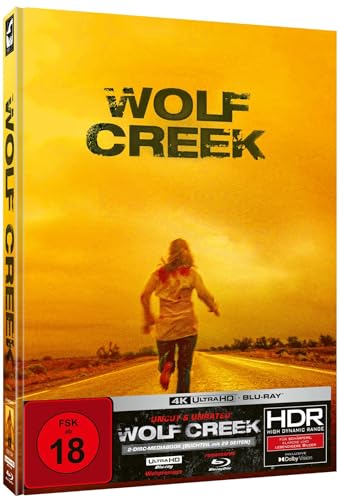 Wolf Creek - 2-Disc Unrated Mediabook C (4K Ultra HD Blu-ray + Blu-ray) - 333 Stück - Deutsch und Englisch mit Dolby Atmos, DTS 5.1, DTS 2.0 - Weltweit Exklusiv von NEIN