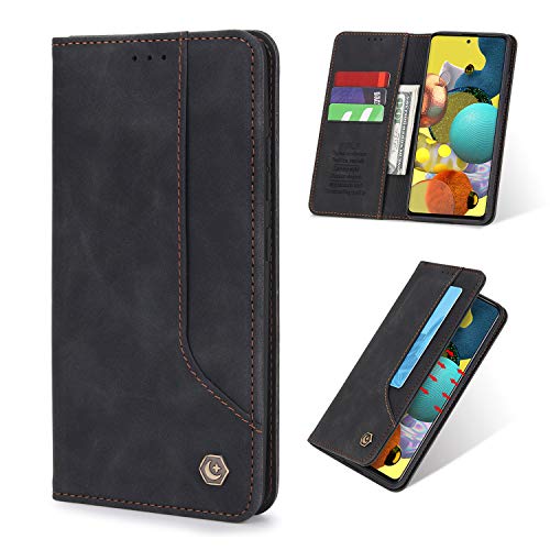 neinei Hülle für Xiaomi Poco F3 5G Handyhülle,Premium Leder Klapphülle Schutzhülle mit [Standfunktion] [Kartenfach] [Magnetisch],TPU/PU Handytasche Flip Cover Case,Schwarz von NEINEI