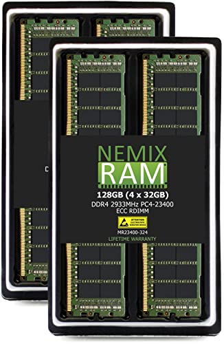 NEMIX RAM Arbeitsspeicher für Apple Mac Pro 2019 7,1, 128 GB, 4 x 32 GB, DDR4-2933 MHz, PC4-23400, 288 Pin von NEMIX RAM