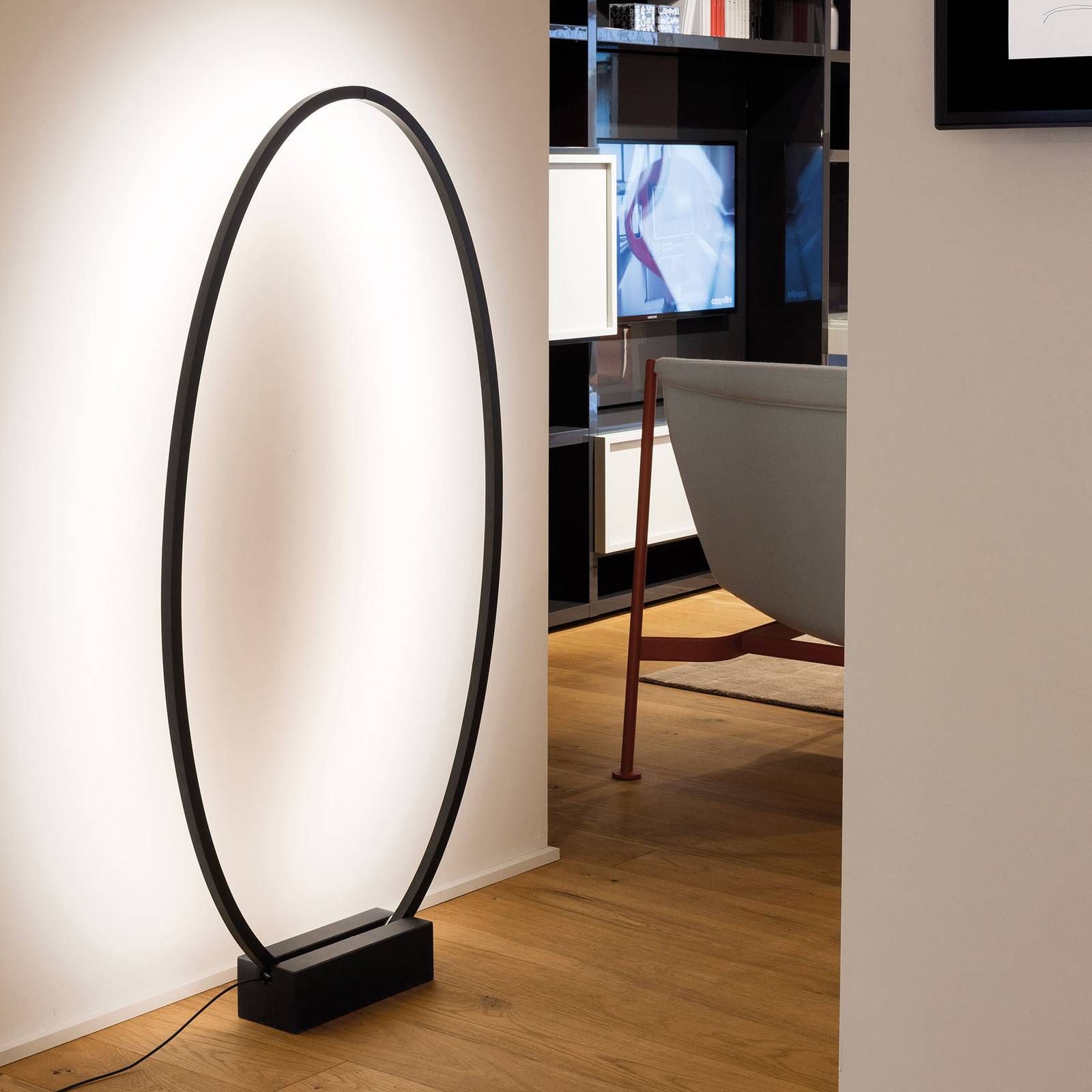Nemo Ellisse LED-Stehleuchte 2.700K schwarz Nemo Ellisse LED-Stehleuchte 2.700K schwarz von NEMO