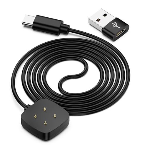 NENASEW 1 Stücke USB C Ladegerät Ladekabel für Fitbit Sense/Sense 2/ Versa 3/ Versa 4, 100cm USB C Ladekabel Ladegerät Dock für Fitbit Smartwatch mit 1 USB C auf USB A Adapter von NENASEW