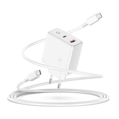 USB C Ladegerät 65W für i-Pad Pro/Air/Mini, iPhone 15/14 Pro/Pro Max/13/12, MacBook Pro/Air, Samsung Galaxy S23/S22/S21 Ultra, Huawei Google Pixel Lenovo HP Tablet, 2 Port GaN Ladegerät USB C Netzteil von NENASEW