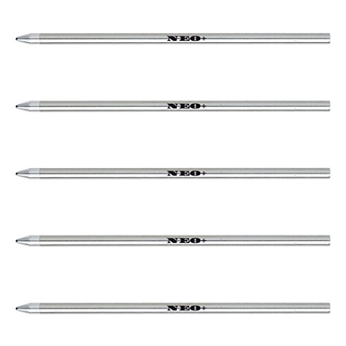 5 Stück Mini-Kugelschreiberminen. Dieser Stift-Minen sind passend für:Geeignet für Swarovski, Cross, Cartier®, Lamy, Zebra, Tombow, Schneider, Schmidt, Parker, Pelikan, 67 mm Schwarz von NEO+