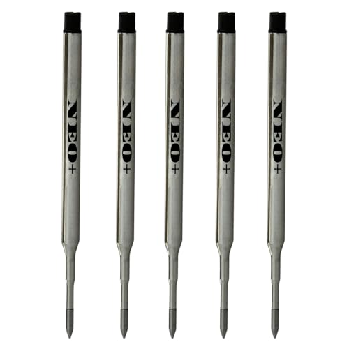 Mit dem Kugelschreiber Sheaffer K kompatible Nachfüllminen. Kugelschreiberminen, mittlere Spitze, 5 x schwarze Tinte. von NEO+
