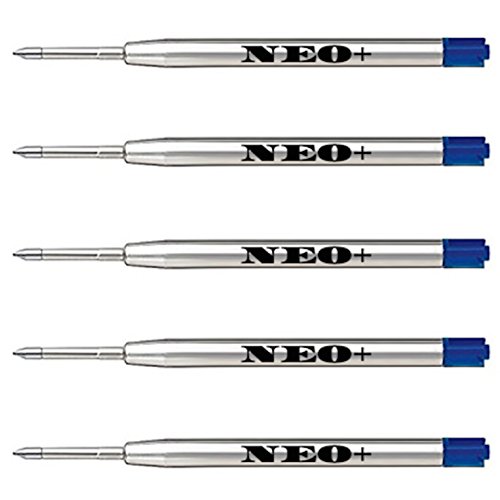 Hochwertige Kugelschreiber-Nachfüllungen, billig, aber langlebig, mittlerer Punkt. Kompatibel mit Parker Ball Pen. G2 Style Nachfüllung (5 x blaue Tinte) von NEO+
