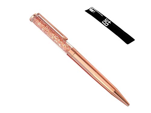 Hochwertiger kapazitiver 2-in-1-Touchscreen-Stift und Kugelschreiber mit Kristallen. Stift beutel und Stift Nachfüllung enthalten (N+ ROSE GOLD) von NEO+