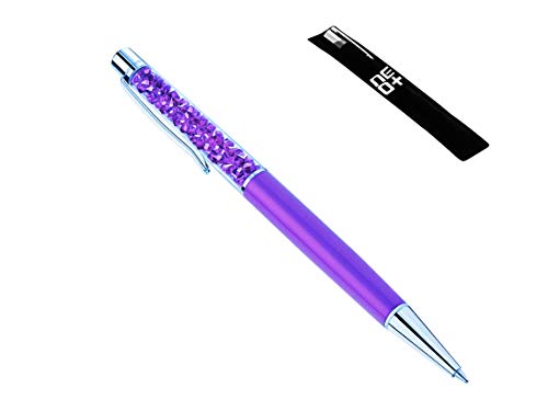 Qualität Kugelschreiber mit Swarovski-Kristallen, inklusive 1 Minen und Stifttasche - DUNKEL VIOLETT von NEO+