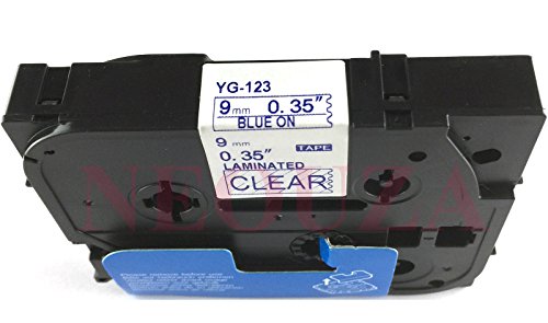 Kompatibel für Brother P-Touch TZe TZ blau auf transparent Label Tape 6 mm 9 mm 12 mm 18 mm 24 mm 36 mm alle Größe TZe-123 9mm blau/transparent von NEOUZA