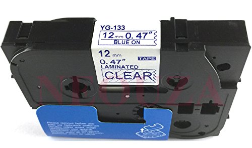 Kompatibel für Brother P-Touch TZe TZ blau auf transparent Label Tape 6 mm 9 mm 12 mm 18 mm 24 mm 36 mm alle Größe TZe-133 12mm Blue/Clear von NEOUZA