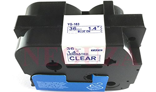 Kompatibel für Brother P-Touch TZe TZ blau auf transparent Label Tape 6 mm 9 mm 12 mm 18 mm 24 mm 36 mm alle Größe TZe-163 36mm Blue/Clear von NEOUZA
