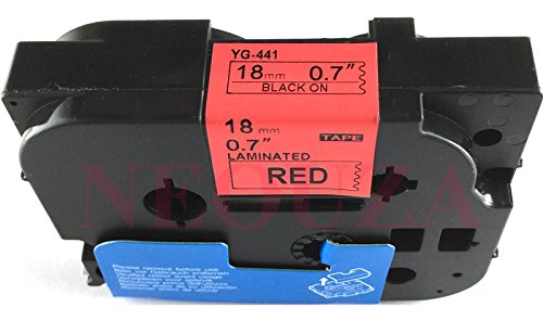 NEOUZA Compatible for Brother P-touch TZe Tz Black on Red label tape 6mm 9mm 12mm 18mm 24mm 36mm all size(TZe-441 18mm) von NEOUZA