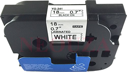 NEOUZA Compatible for Brother P-touch TZe Tz Black on White label tape 6mm 9mm 12mm 18mm 24mm 36mm all size(TZe-241 18mm) von NEOUZA