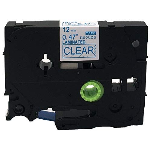 Neouza Ersatz-Kassette kompatibel mit Brother P-Touch Tze Tz Etikettiergerät, 12 mm TZe-133 Blue on Clear von NEOUZA