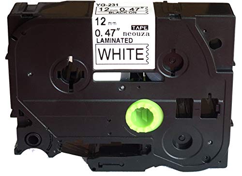 Neouza Ersatz-Kassette kompatibel mit Brother P-Touch Tze Tz Etikettiergerät, 12 mm TZe-231 Black on White von NEOUZA