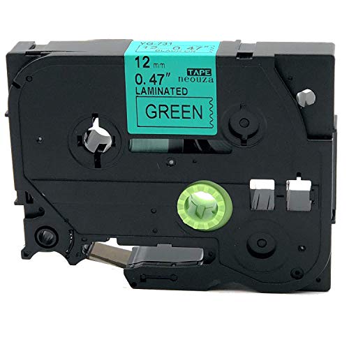 Neouza Ersatz-Kassette kompatibel mit Brother P-Touch Tze Tz Etikettiergerät, 12 mm TZe-731 Black on Green von NEOUZA