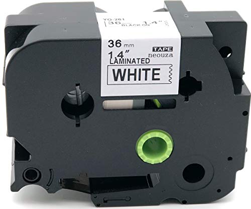 Schwarz auf Weiß Etikettenband kompatibel für Brother TZ TZe 261 tz-261 tze-261 36 mm P-Touch 8 m EINWEG von NEOUZA