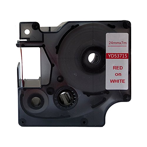 neouza Label Tape kompatibel für Dymo Standard D1 2,5 cm W x 23 'L 24 mm x 7 m Rot auf Weiß von NEOUZA