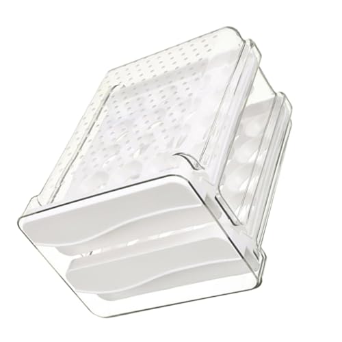 NESTINGHO 1stk Transparenter Eierkarton Gefüllte Eier Eierträger Eierkartons Kühlschrank Eierablage Eierhalter Für Den Kühlschrank Behälter Mit Deckel Eierablagen Im Kühlschrank Plastik Weiß von NESTINGHO