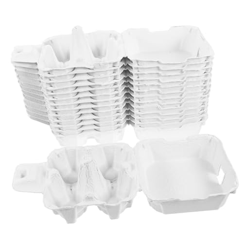 NESTINGHO 20St Eierkarton Eierschale aus Papier Fruchtfleisch-Eierbehälter Kühlschrank-Eierhalter-Fach Eierablage Eierbox eierverpackung Organisator für Ei Ei-Bulk-Halter Zellstoff Weiß von NESTINGHO