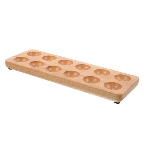 NESTINGHO Eierablage egg tray eier behälter Eierkühlschrank eieraufbewahrung eierbehälter teuflische Eierplatte Kühlschrank Eierhalter Camping-Eierhalter Behälter zum Legen von Eiern hölzern von NESTINGHO