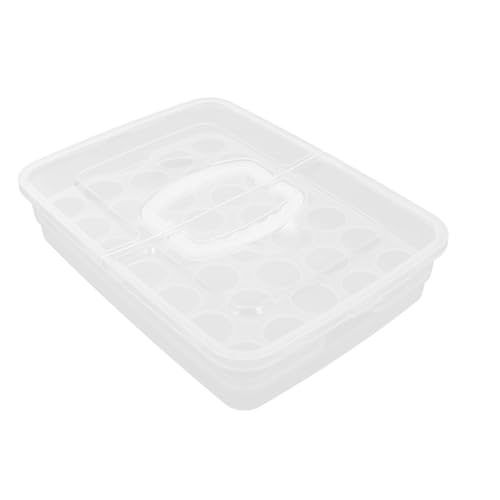 NESTINGHO Kasten Eiertasche Eierhalter Für Kühlschrank Eierschale Mit Deckel Campingkühlschrank Tablett Mit Deckel Spenderbehälter Für Eier Eierbehälter Ei Fall Transparent von NESTINGHO