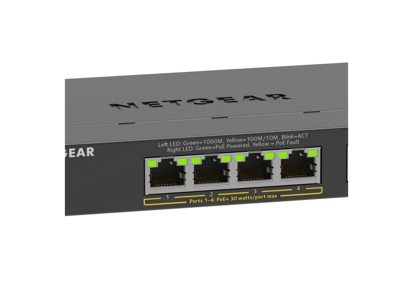 NETGEAR 5-Port Gigabit Ethernet High-Power PoE+ Plus Switch Netzwerk-Switch von NETGEAR
