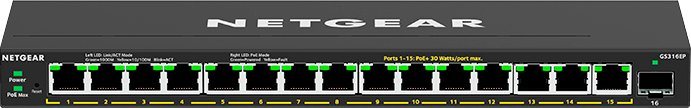 NETGEAR GS316EP-100PES Netzwerk-Switch von NETGEAR