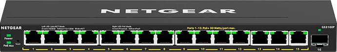 NETGEAR GS316EP-100PES Netzwerk-Switch NETGEAR GS316EP-100PES Netzwerk-Switch von NETGEAR